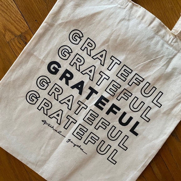 Brand New (without tags) Spiritual Gangster grateful print tote bag - Picture 2 of 4